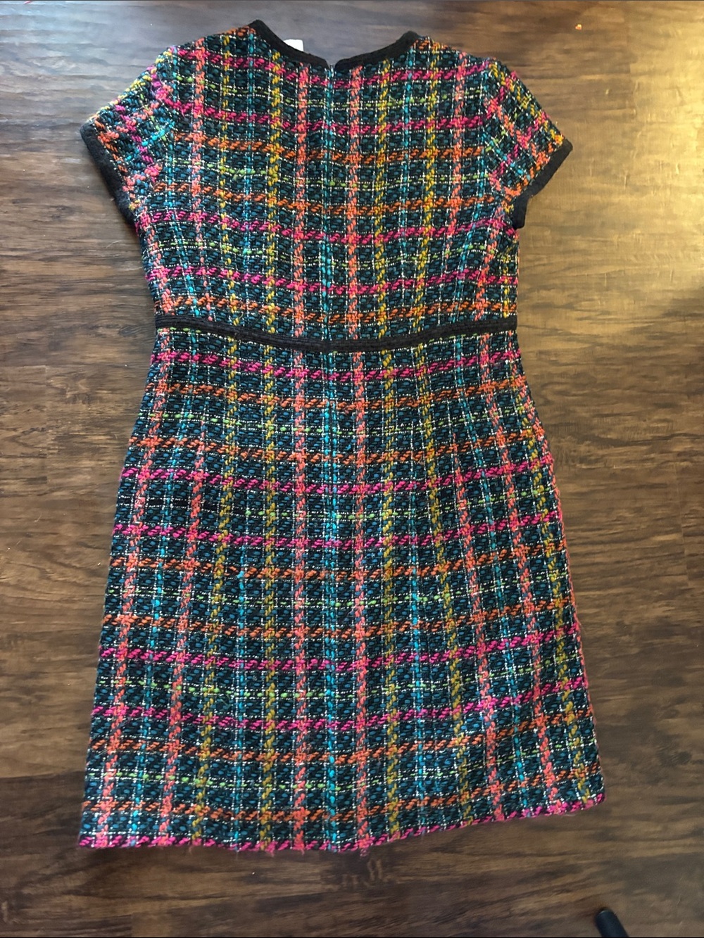 Nanette Lepore Multicolor Tweed Dress with Pink, Blue, Yellow & Orange Accents - Picture 3 of 5